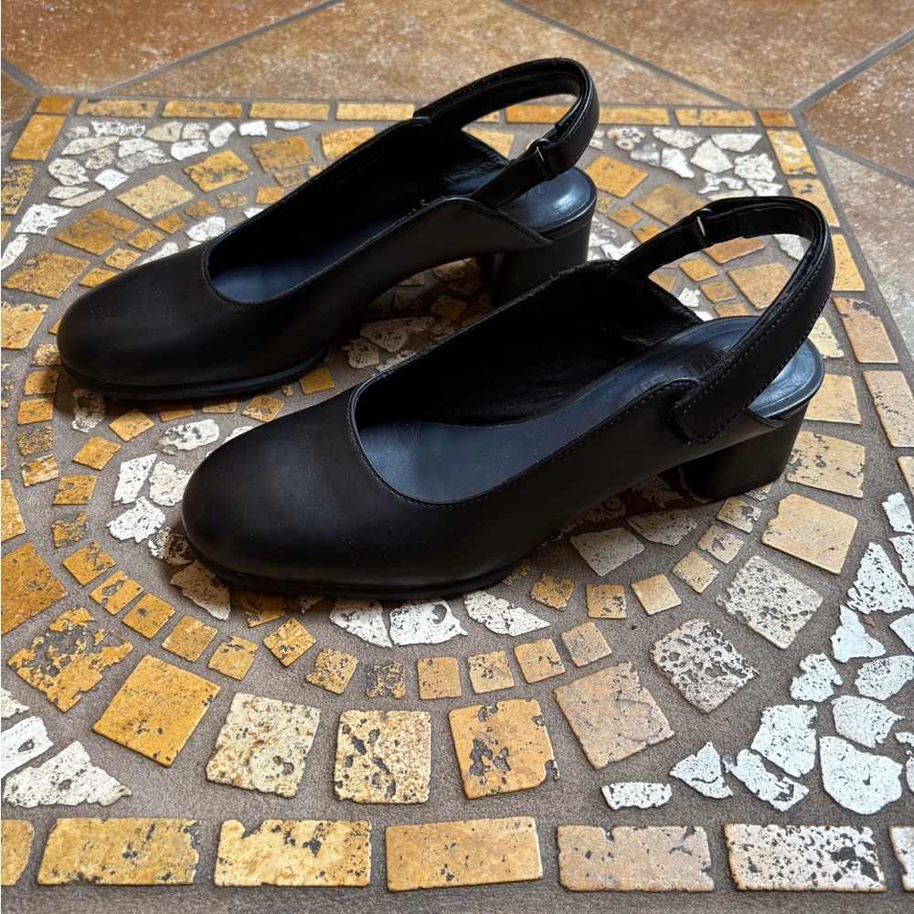 Camper Black Slingback Shoes